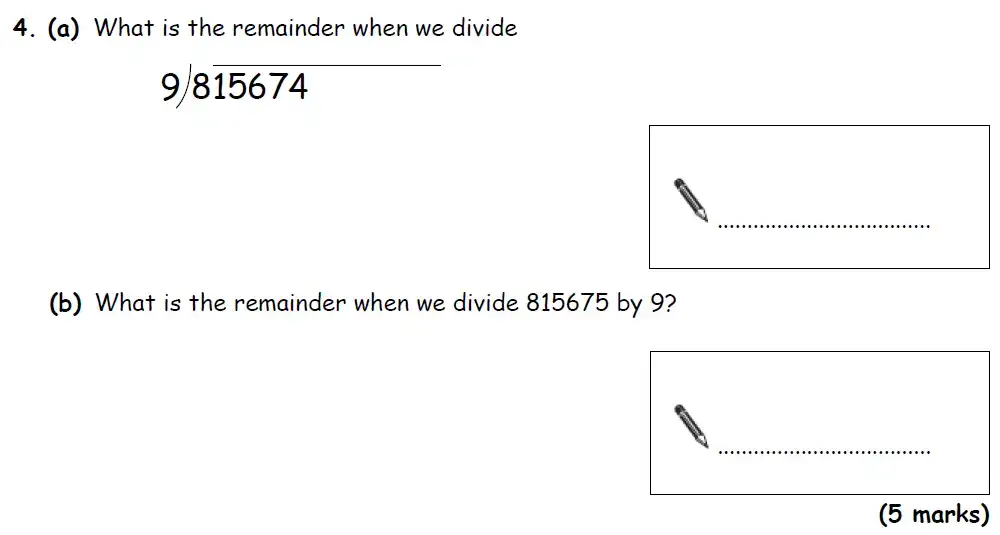 Question 4(a,b) - Bradford Grammar 11 Plus Maths Specimen Paper 2018