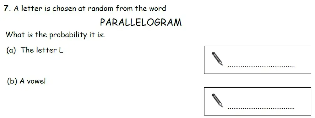 Question 7(a,b) - Bradford Grammar 11 Plus Maths Specimen Paper 2018