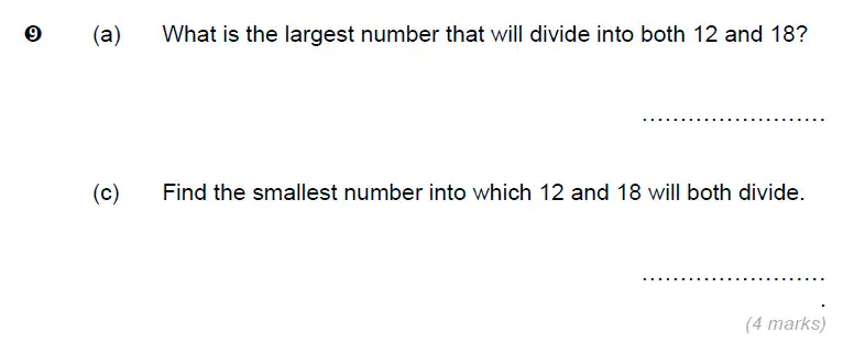 Question 9(a,b) - Brentwood school – 11 Plus Maths Sample Paper - 2024