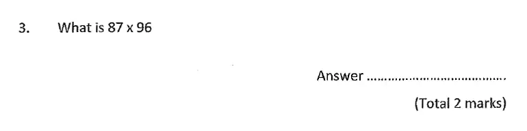 Question 3 - Chigwell School – 11 Plus Maths Specimen Paper - 2020 Entry