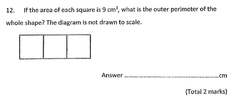 Question 12 - Chigwell School – 11 Plus Maths Specimen Paper - 2020 Entry