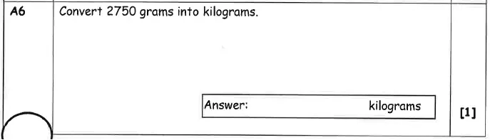 Question 6 - Christ’s Hospital – 11+ Entrance Test January Maths – 2014