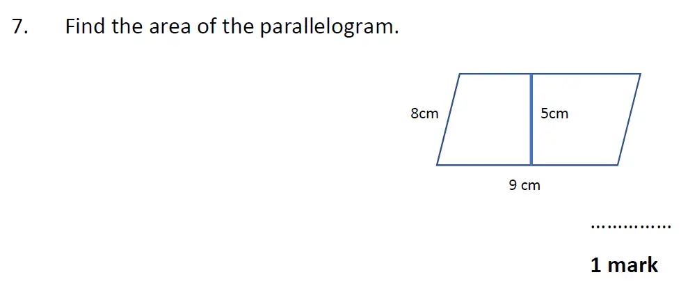 Question 7 - Christs Hospital 11 Plus Maths Entrance Examination 2023