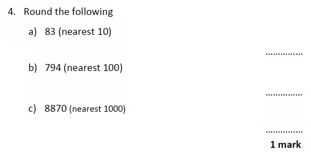 Question 04 - Christ’s Hospital - 11+ Maths Entrance Test - 2025