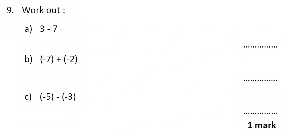 Question 09 - Christ’s Hospital - 11+ Exam Maths Entrance Test - 2025