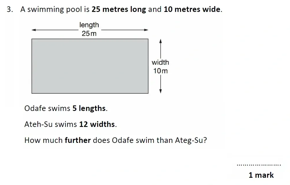 Question 03 - Christ’s Hospital - 11+ Maths Entrance Test - 2025