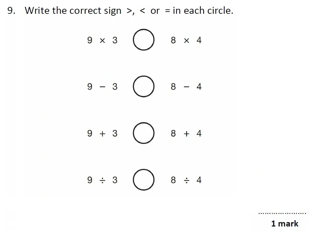 Question 09 - Christ’s Hospital - 11+ Maths Entrance Test - 2025