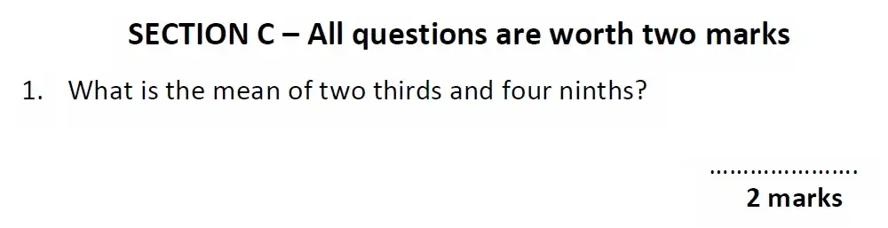 Question 01 - Christ’s Hospital - 11+ Maths Entrance Test - 2025