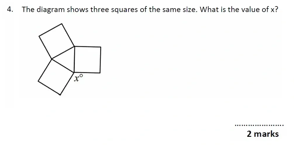 Question 04 - Christ’s Hospital - 11+ Maths Entrance Test - 2025