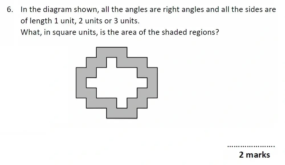 Question 06 - Christ’s Hospital - 11+ Maths Entrance Test - 2025