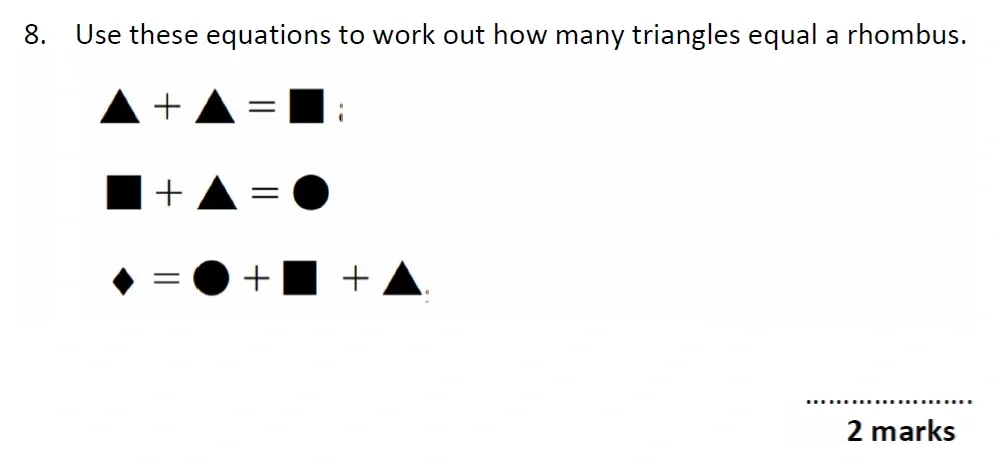 Question 08 - Christ’s Hospital - 11+ Maths Entrance Test - 2025