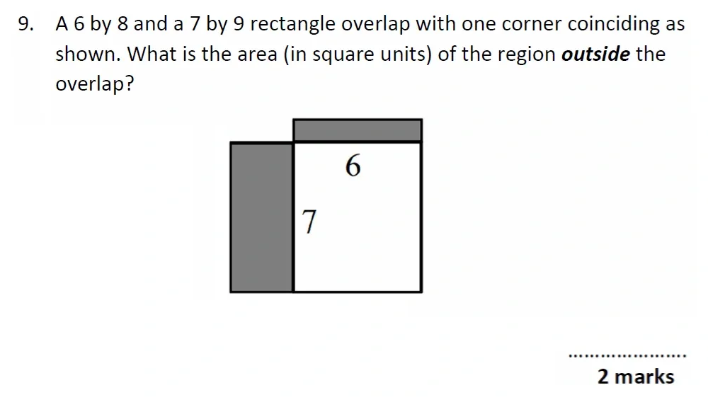 Question 09 - Christ’s Hospital - 11+ Maths Entrance Test - 2025