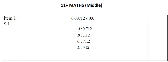 Question 1 - City of London Freemen’s School - 11 Plus Maths Sample Paper - 2025