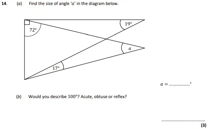 Question 14 - City of London School – 11+ Maths Specimen paper - 2024