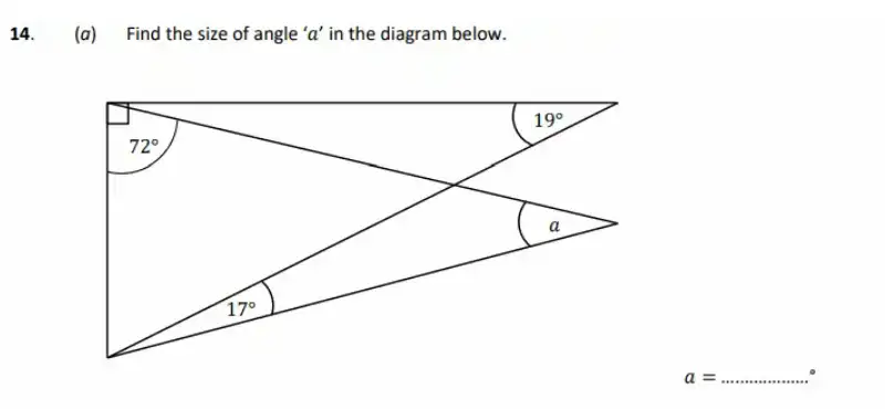 Question 14((a)) - City of London School – 11 Plus Maths Specimen Paper - 2026