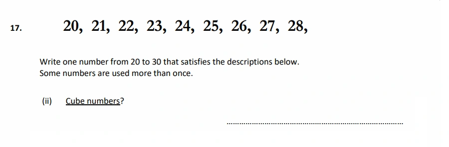 Question 17((ii)) - City of London School – 11 Plus Maths Specimen Paper - 2026