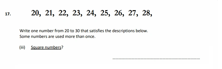 Question 17((iii)) - City of London School – 11 Plus Maths Specimen Paper - 2026
