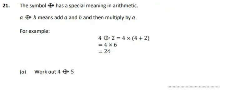 Question 21((a)) - City of London School – 11 Plus Maths Specimen Paper - 2026