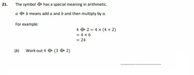 Question 21((b)) - City of London School – 11 Plus Maths Specimen Paper - 2026