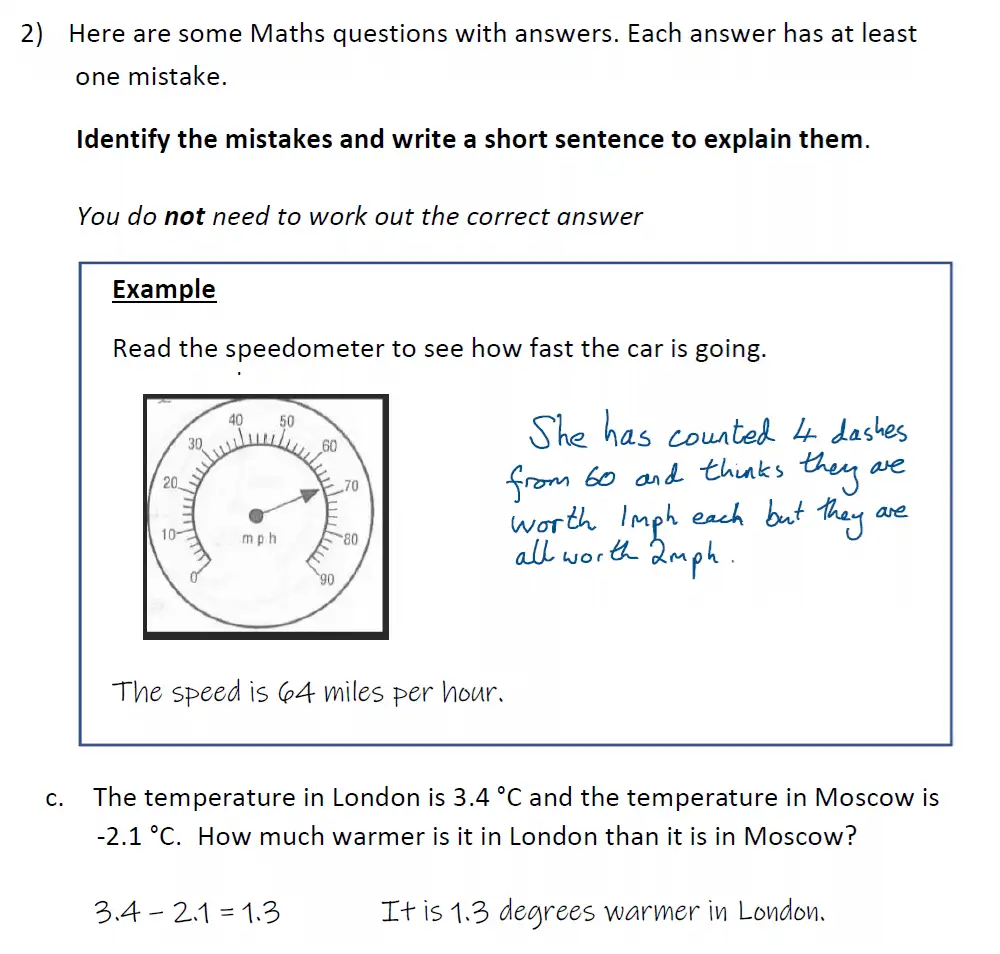 Question 2(c) - City of London School for Girls Maths Sample Paper 2