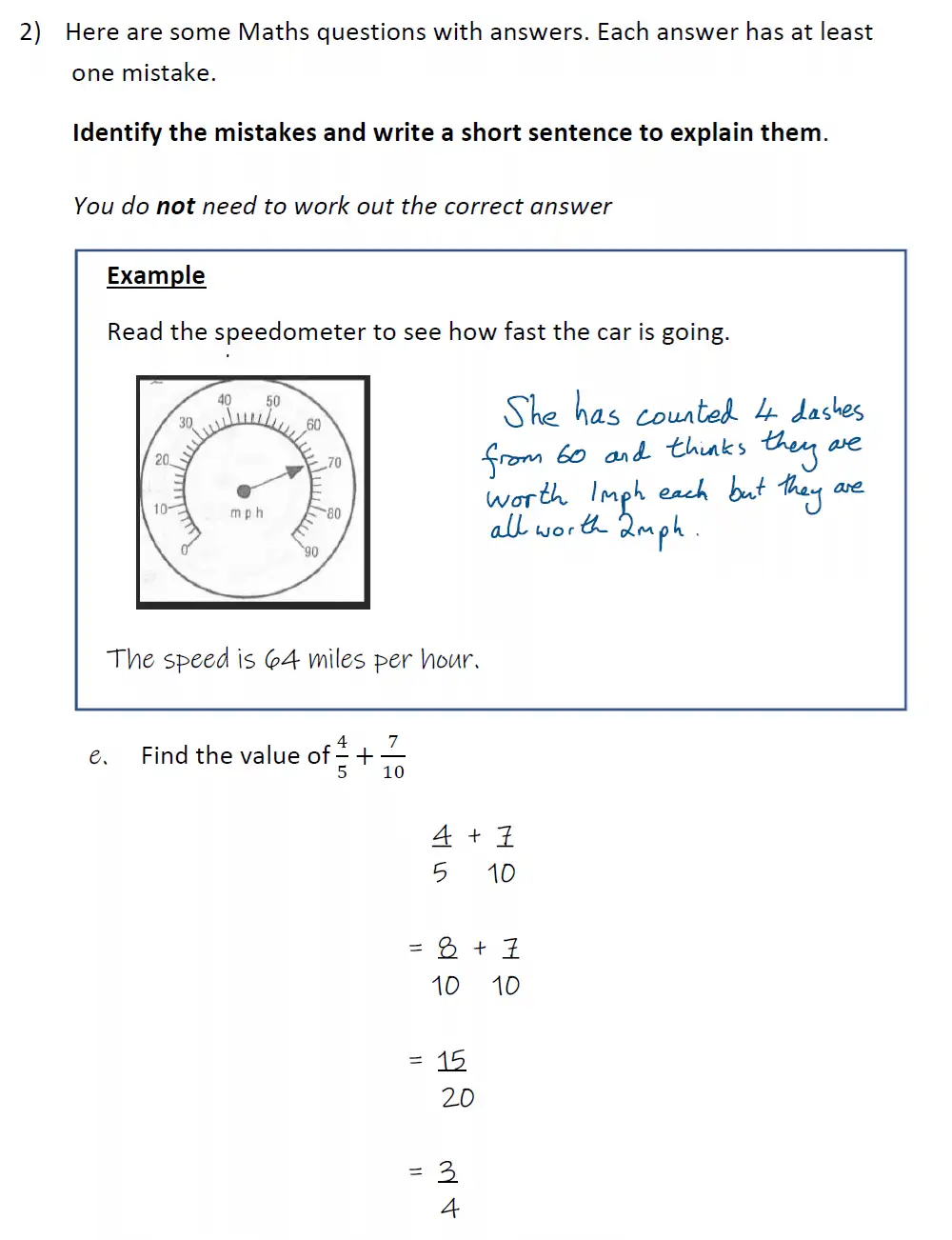 Question 2(e) - City of London School for Girls Maths Sample Paper 2