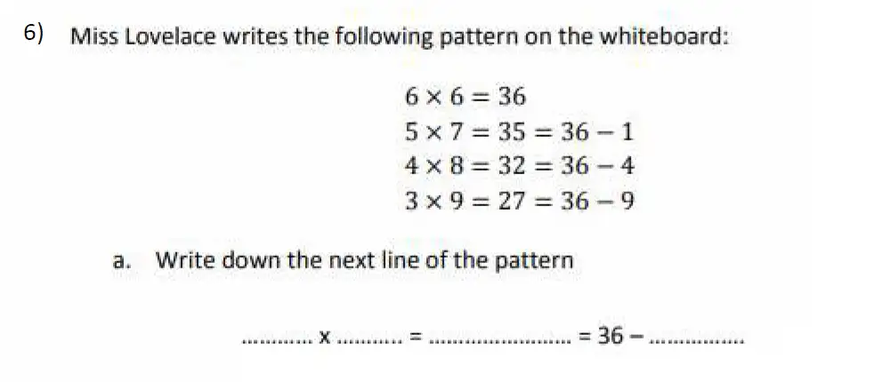 Question 6(a) - City of London School for Girls Maths Sample Paper 2
