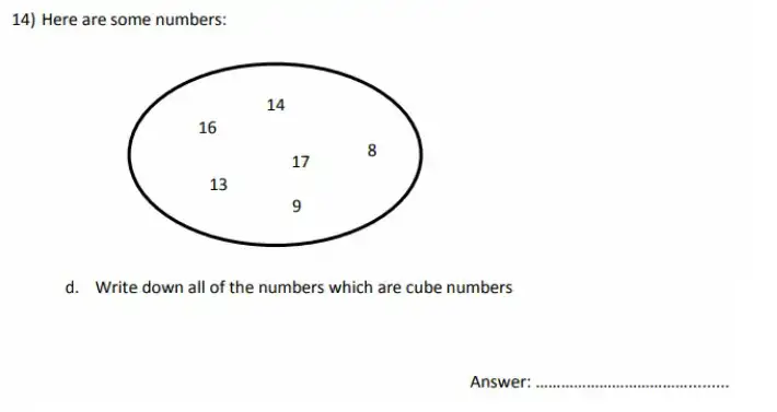Question 14((d)) - City of London School for Girls – 11 Plus Maths Sample Questions - 2026