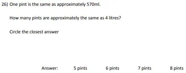 Question 26 - City of London School for Girls – 11 Plus Maths Sample Questions - 2025
