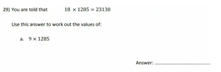 Question 29(a) - City of London School for Girls – 11 Plus Maths Sample Questions - 2026