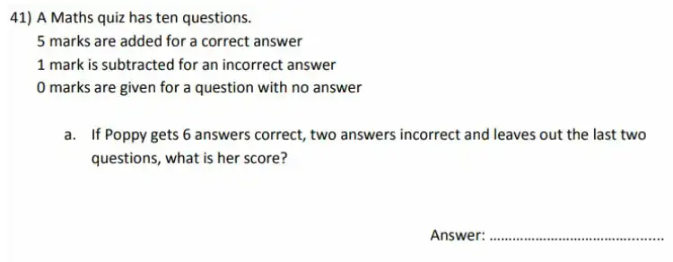 Question 41((a)) - City of London School for Girls – 11 Plus Maths Sample Questions - 2026