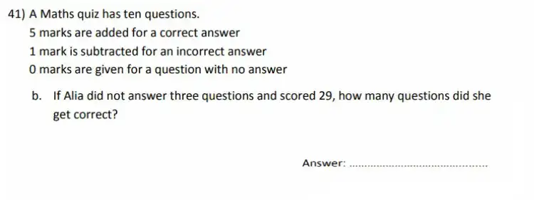 Question 41((b)) - City of London School for Girls – 11 Plus Maths Sample Questions - 2026
