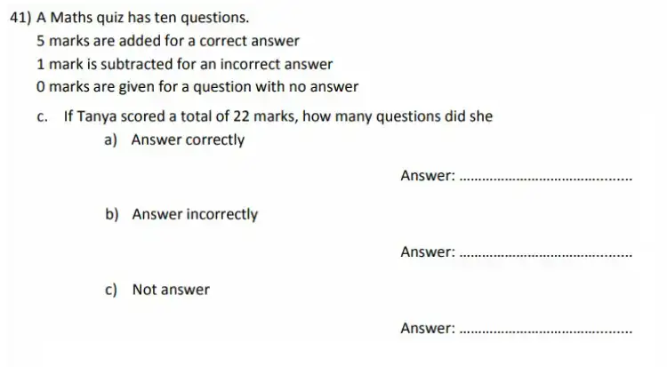 Question 41((c)) - City of London School for Girls – 11 Plus Maths Sample Questions - 2026