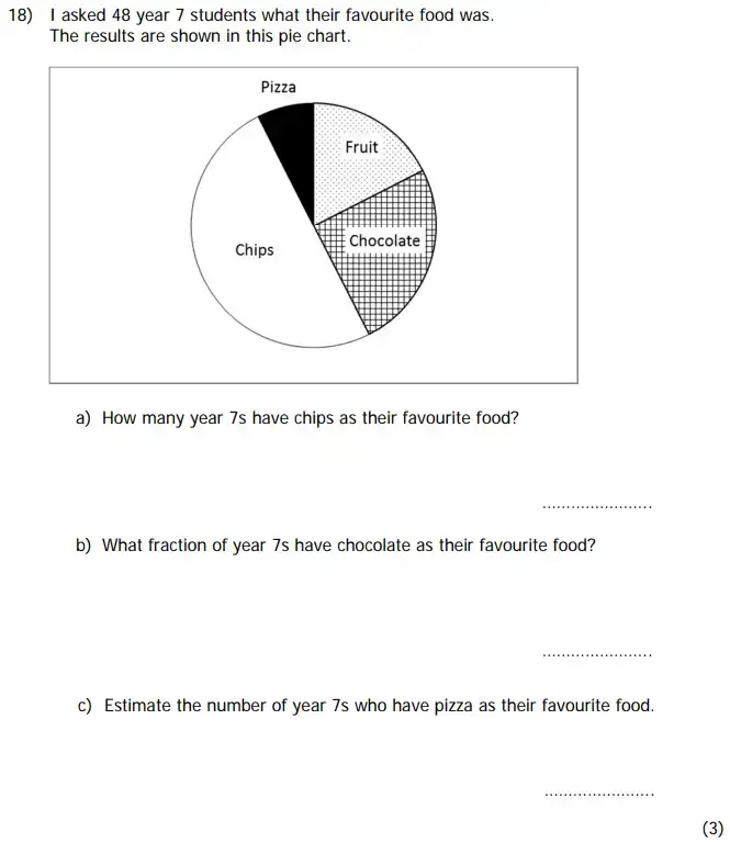 Question 18(a,b,c) - Colfe’s School - 11 Plus Mathematics Sample Paper - 2025