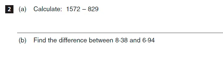 Question 2(a,b) - CSSE Familiarisation Maths paper 2015