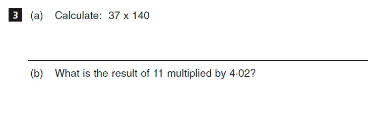 Question 3(a,b) - CSSE Familiarisation Maths paper 2015