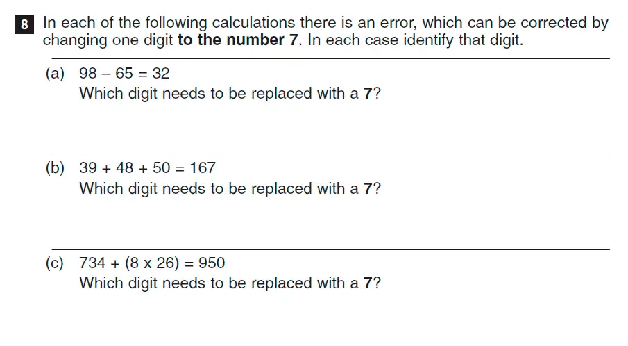 Question 8(a,b,c) - CSSE Familiarisation Maths paper 2015