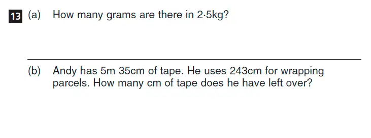Question 13(a,b) - CSSE Familiarisation Maths paper 2015