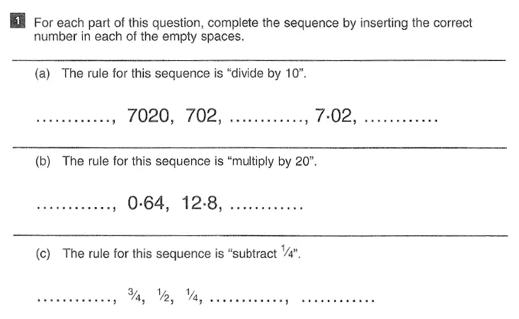 Question 1(a,b,c) - CSSE Maths 2016 Entry