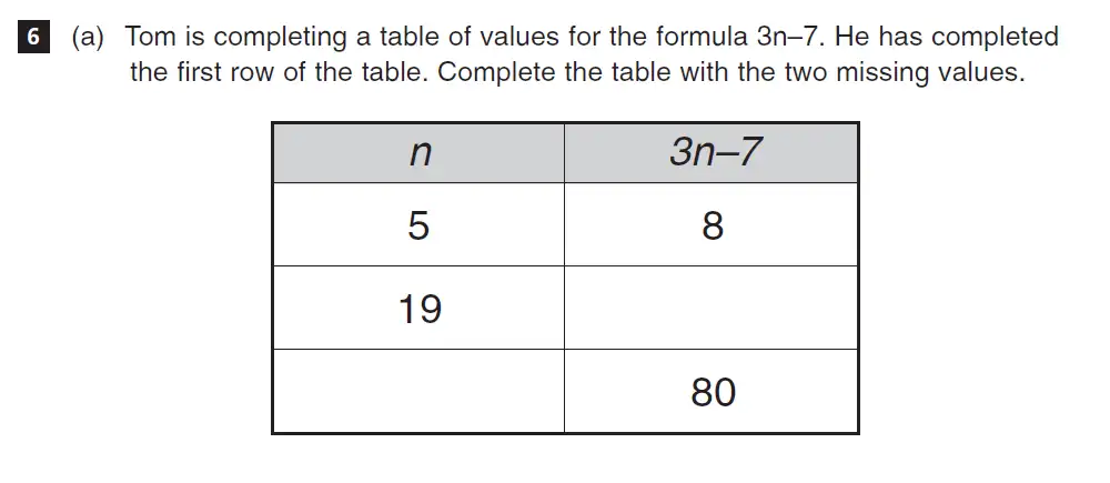 Question 6(a) - CSSE Maths 2018 Entry Paper