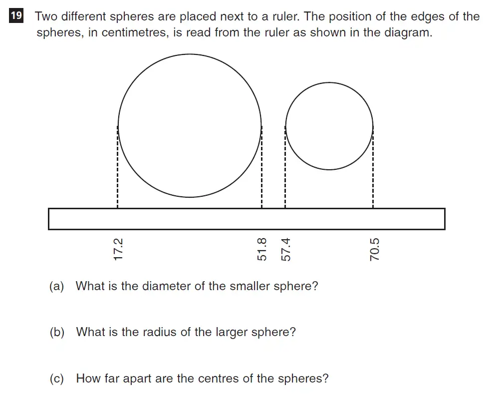 Question 19(19(a),19(b),19(c)) - CSSE - 11 Plus Maths Entry Paper - 2018