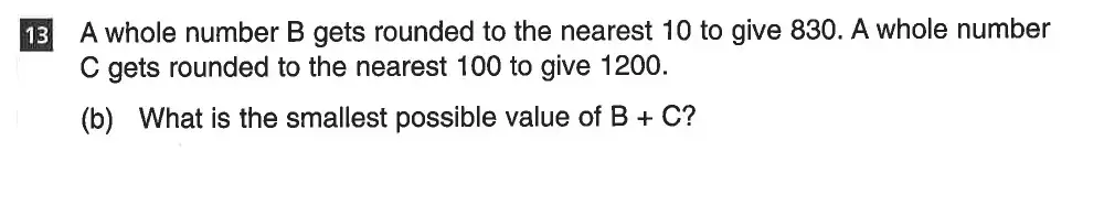 Question 13(b) - CSSE Maths 2019 Entry Paper