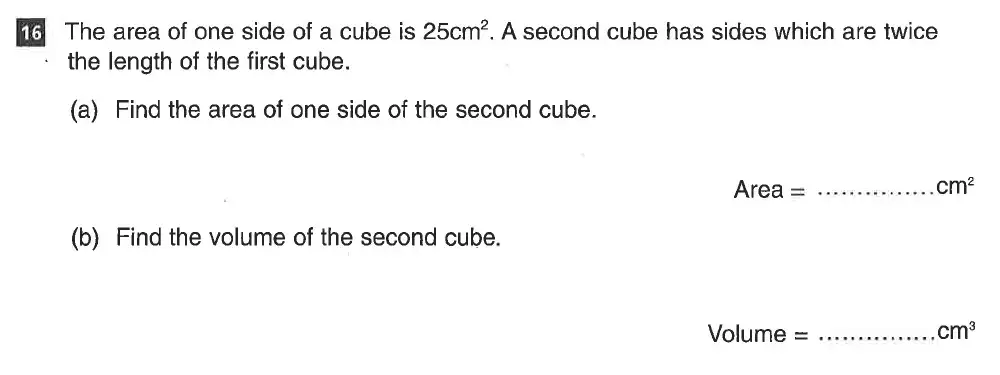 Question 16(16(a),16(b)) - CSSE Maths 2019 Entry Paper