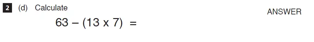 Question 2(d) - CSSE Maths 2020 Entry Paper
