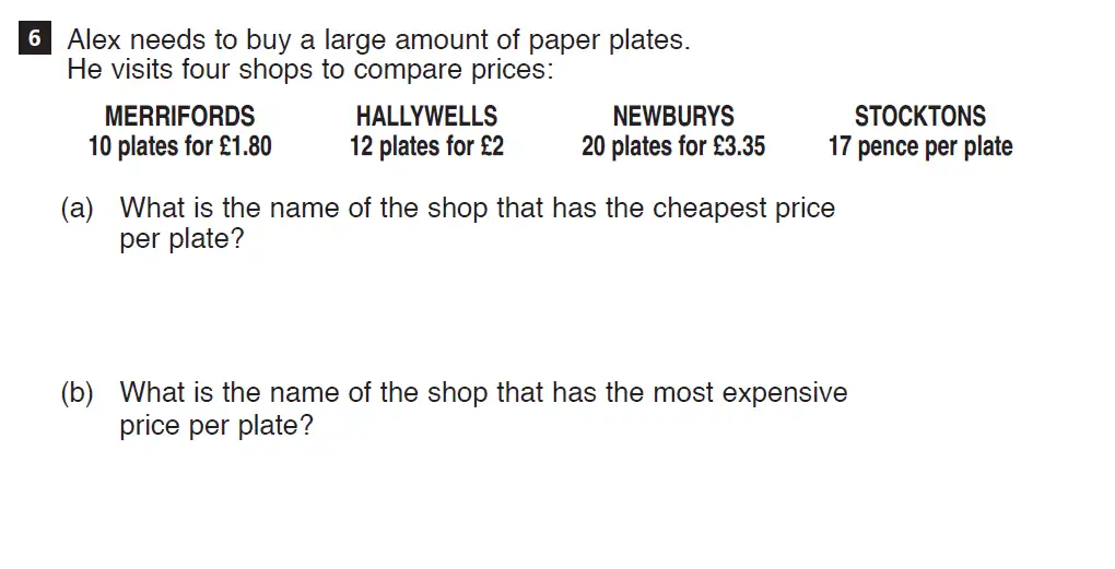 Question 6(a,b) - CSSE Maths 2020 Entry Paper