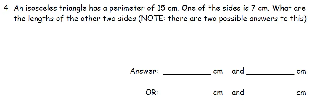 Question 4 - Downside School 11 Plus Scholarship Exam Maths Specimen A 2024