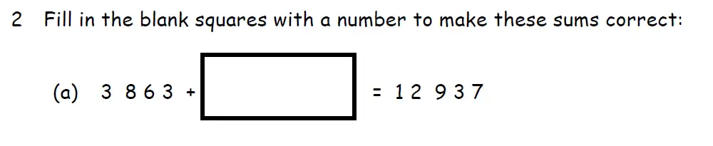 Question 2(a) - Downside School 11 Plus Scholarship Exam Maths Specimen B 2024