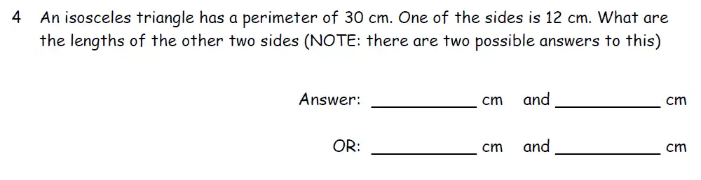 Question 4 - Downside School 11 Plus Scholarship Exam Maths Specimen B 2024