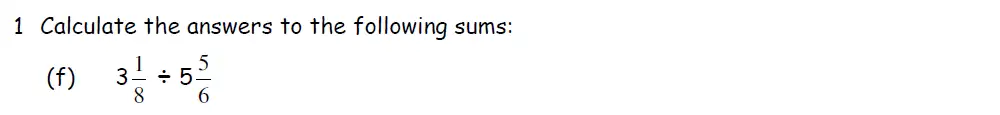 Question 1(f) - Downside School 11 Plus Entrance Exam Maths Specimen B 2024
