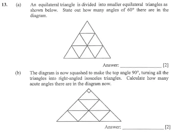 Question 13(a,b) - Dulwich College 11 Plus Maths Specimen Paper – a - 2024