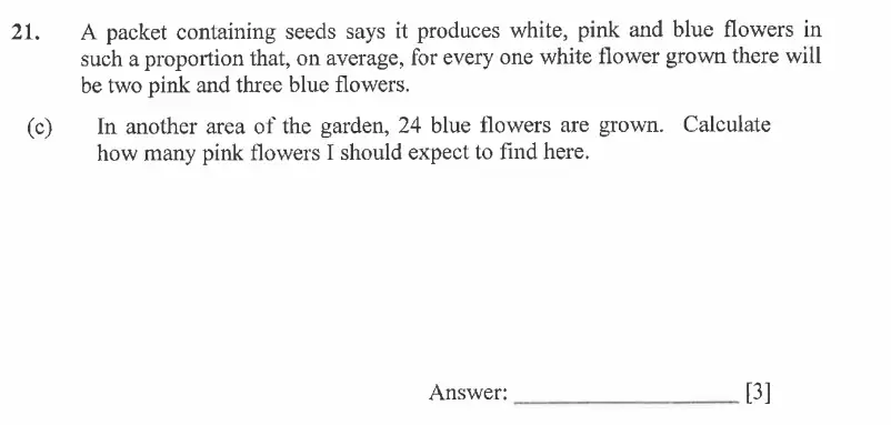 Question 21(c) - Dulwich College - 11 Plus Exam Maths Specimen Paper A - 2026